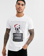 Jack & Jones Holidays Bulldog T-shirt-white