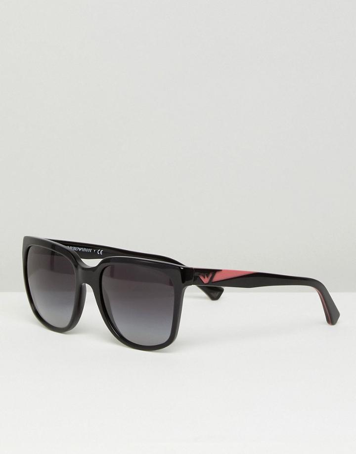Emporio Armarni Square Sunglasses - Black