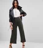 Asos Tall Awkward Wide Leg Pants In Sparkle - Gold