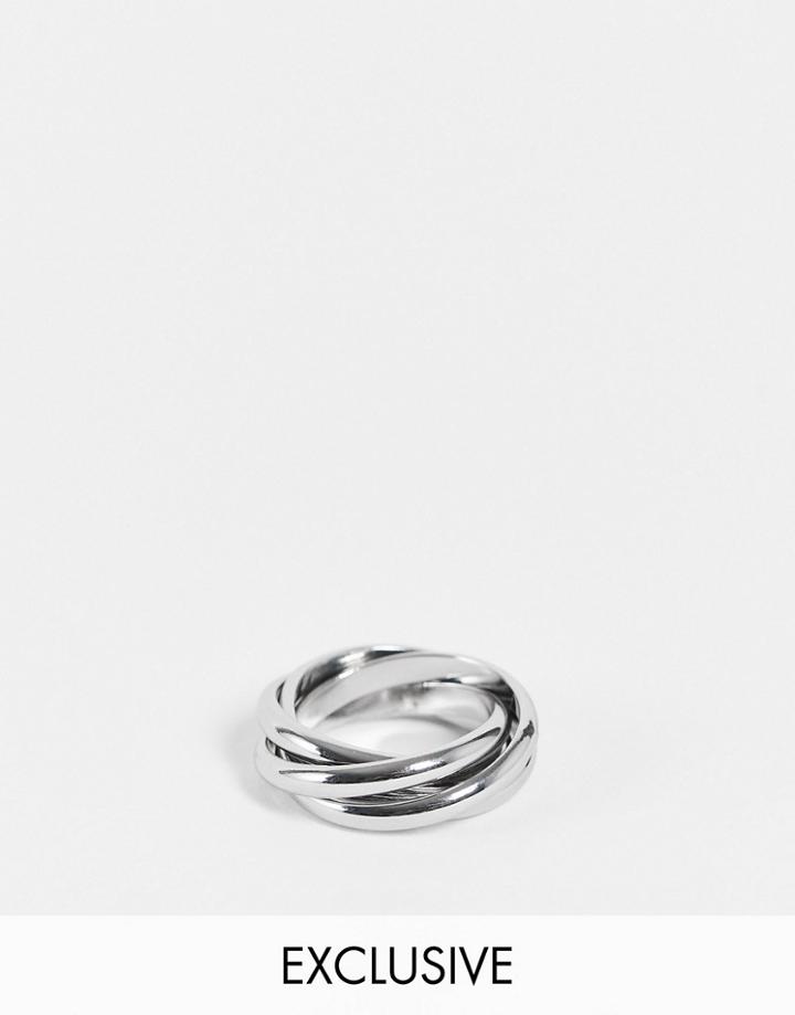 Reclaimed Vintage Inspired Ultimate Chunky Cross Ring In Silver