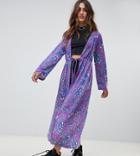 Rokoko Maxi Top In Boho Paisley Print - Purple