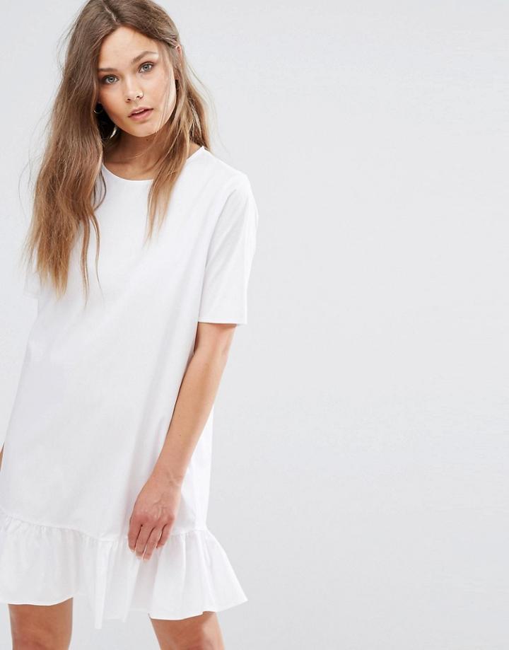 J.d.y Frill Hem Dress - White