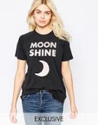 Chorus Moon Shine Raglan T-shirt - Black
