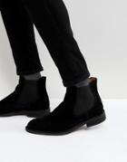 Selected Homme Suede Chelsea Boots - Black