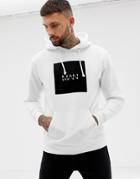 Boohooman Hoodie With Man Print In White - White