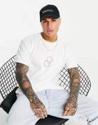 Topman Oversized T-shirt With Triple Circle Chest Print In White