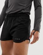Asos 4505 Running Shorts In Short Length With Mesh Panel In Black - Black