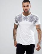 New Look T-shirt With Floral Print In White - White