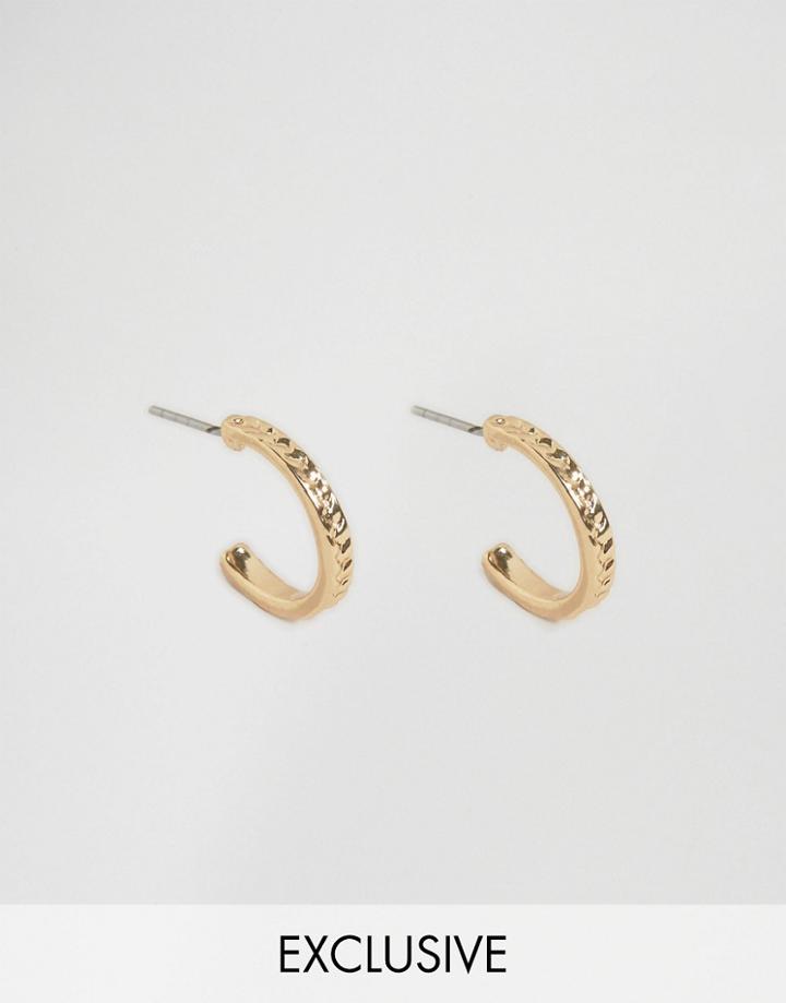 Designb Hoop Earring In Gold - Gold