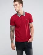 Voi Jeans Tipped Polo Shirt - Red