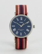 Timex Fairfield Avenue Reversible Nato Watch With Blue Dial Exclusive To Asos - Multi