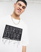 Bershka 'aesthetics' T-shirt In White-neutral