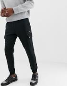 Polo Ralph Lauren Player Logo Double Tech Cuffed Cargo Sweatpants In Black