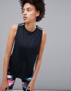 Esprit Gym Tank With Mesh Back - Black