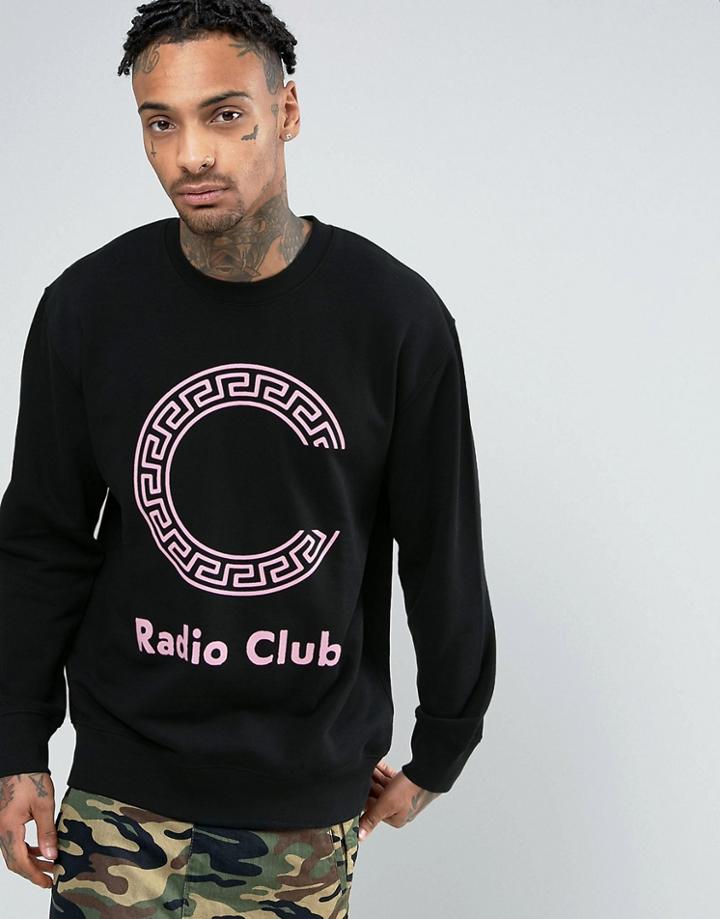 Carhartt Wip Radio Club Sweatshirt With Large Logo - Black