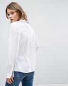 Jdy Long Sleeve Collar Shirt - White