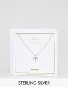 Johnny Loves Rosie Sterling Silver Zodiac Aries Necklace - Silver
