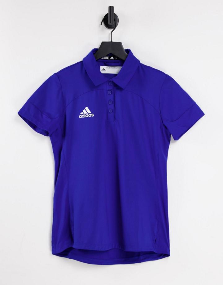 Adidas Training Tech Polo Shirt In Royal Blue-blues