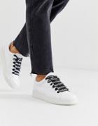 Juicy Couture Leather Lace Up Sneakers - White