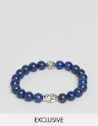 Reclaimed Vintage Inspired Bracelet With Buddha - Blue