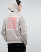 Asos Oversized Hoodie With Photographic & Gothic Text Print - Gray
