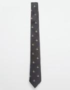 Vivienne Westwood Orb Tie 7cm - Gray