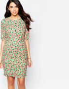 Sugarhill Boutique Shift Dress In Pear Print - Green