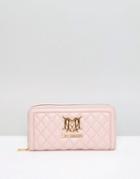 Love Moschino Quilted Zip Purse - Pink