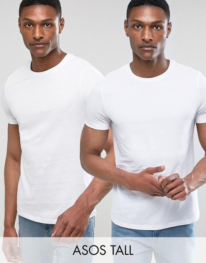 Asos Tall T-shirt With Crew Neck 2 Pack Save - Multi