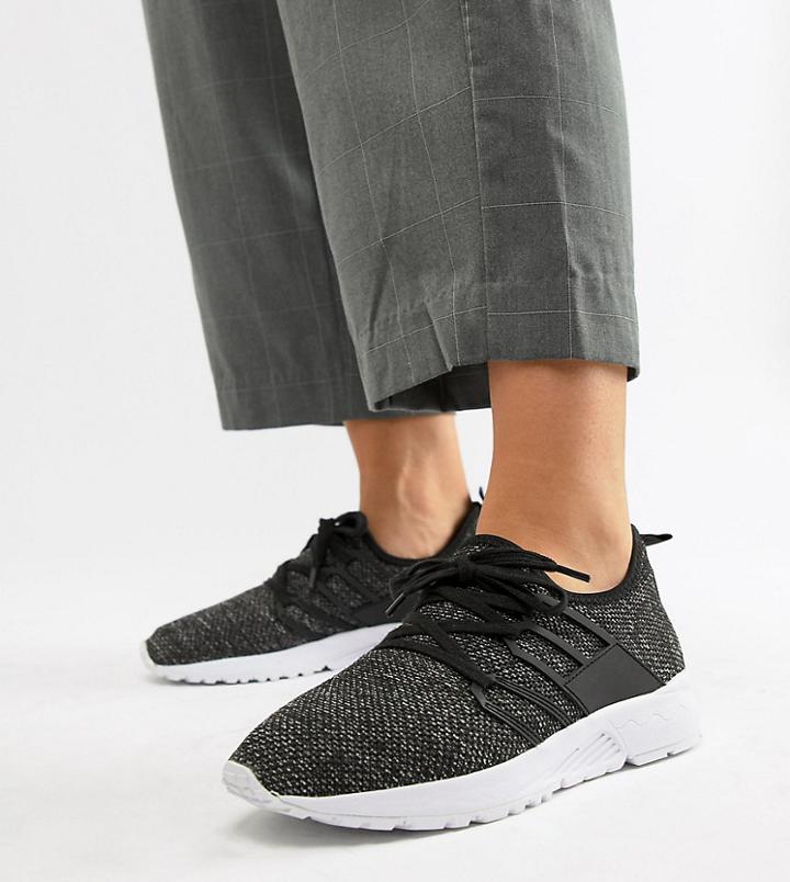 Asos Design Wide Fit Diploma Sneakers - Gray