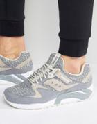 Saucony Grid 9000 Knit Pack Sneakers In Gray S70302-3 - Gray