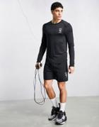 Asos Dark Future Active Training Long Sleeve T-shirt In Black