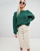 Weekday Huge Knit Sweater - Green