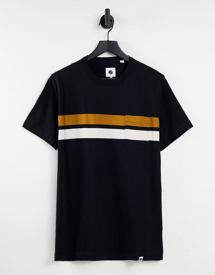 Pretty Green Rourke Pocket T-shirt In Black