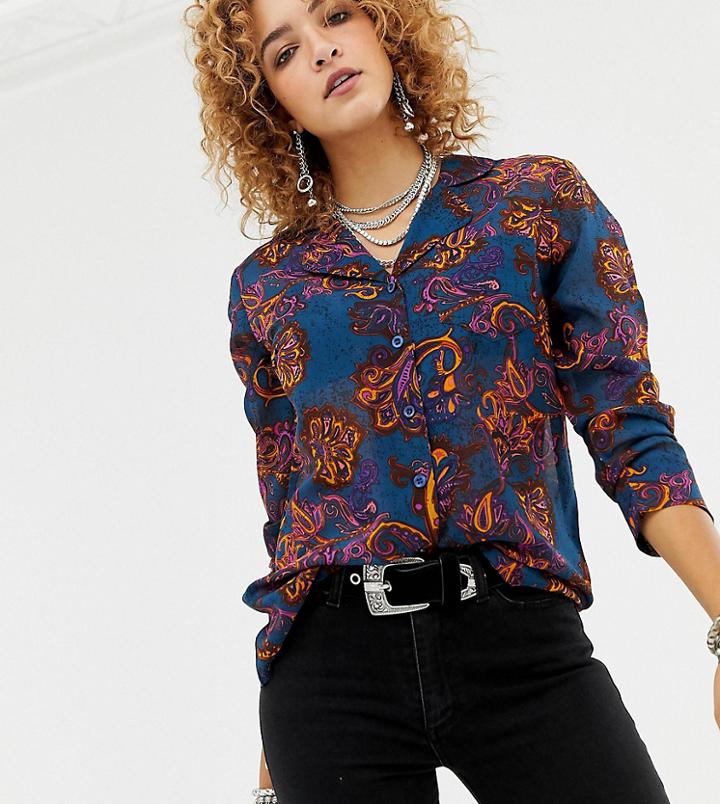 Sacred Hawk Shirt In Paisley Print - Red