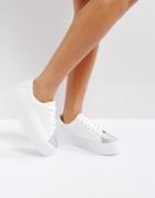 Asos Duty Lace Up Sneakers - White