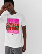 Fairplay Watching T-shirt With Chest Print In White - White