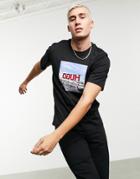 Hugo Dus Logo Print T-shirt In Black