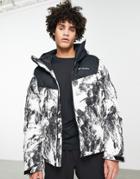 Columbia Iceline Ridge Ski Jacket In White/black