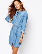 G Star Remi Boyfriend Denim Shirt Dress - Blue