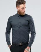 Only & Sons Skinny Shirt With Stretch - Gray