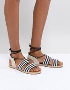 Raid Emory Striped Flat Sandals - Multi
