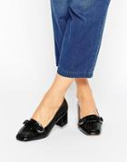 Asos On Time Square Toe Loafers - Black