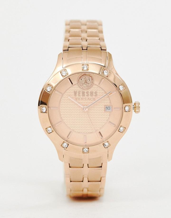 Versus Versace Brackenfell Sp4604 0018 Bracelet Watch In Rose Gold - Gold