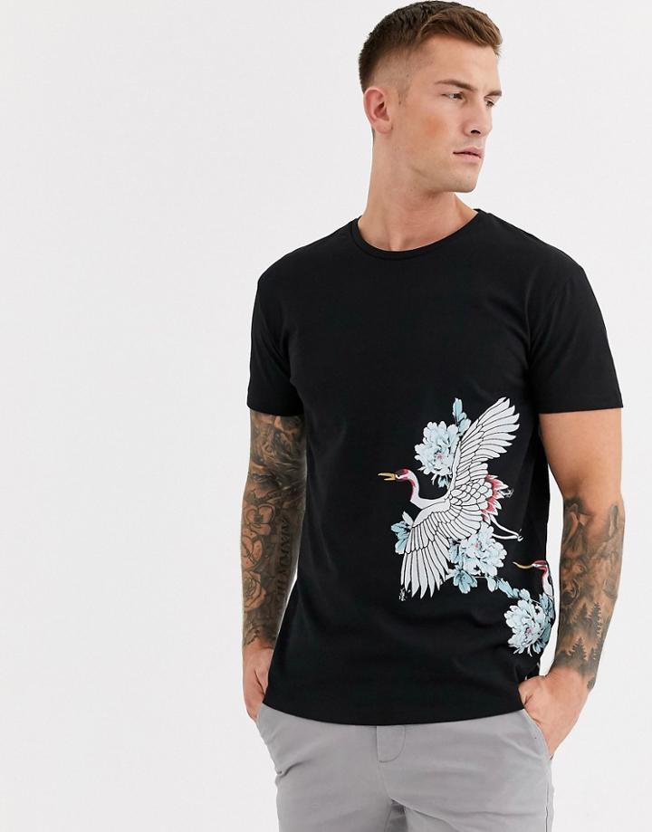 Selected Homme Organic Cotton O-neck T-shirt-black