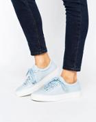 K-swiss Premium Leather Court Classico Sneakers In Blue - Blue