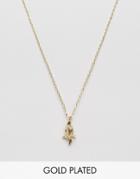 Nylon Gold Plated Necklace With Parrot Charm - Gold Plated