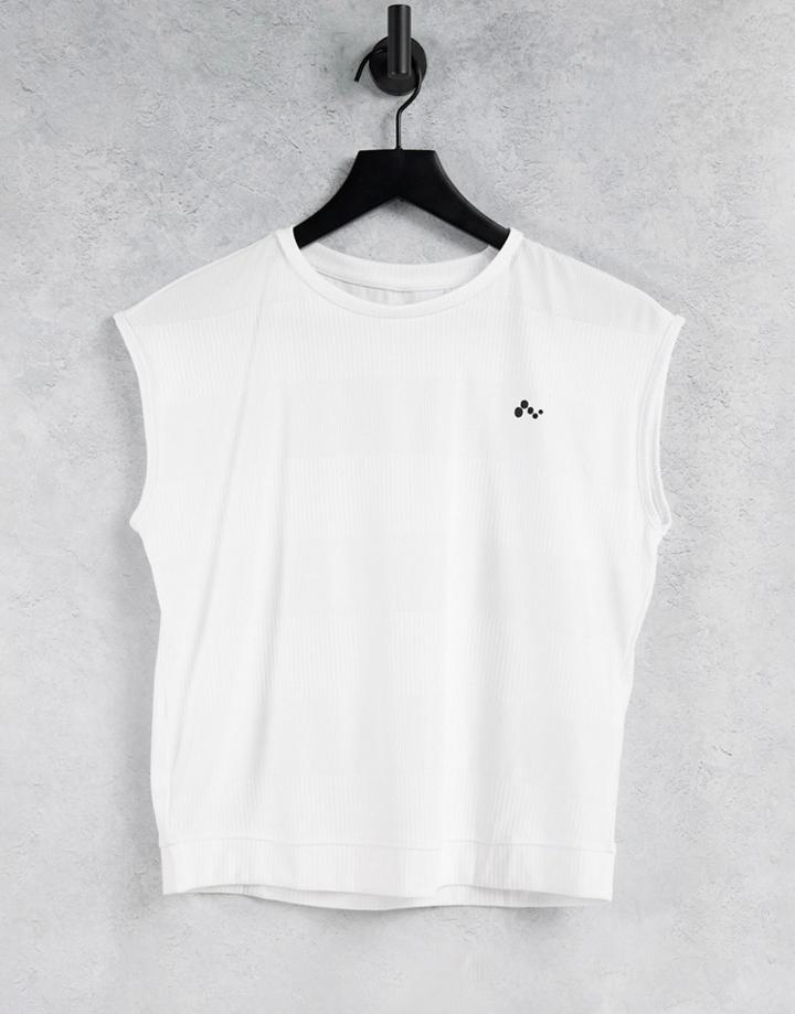 Only Play T-shirt With Cap Sleeves In White