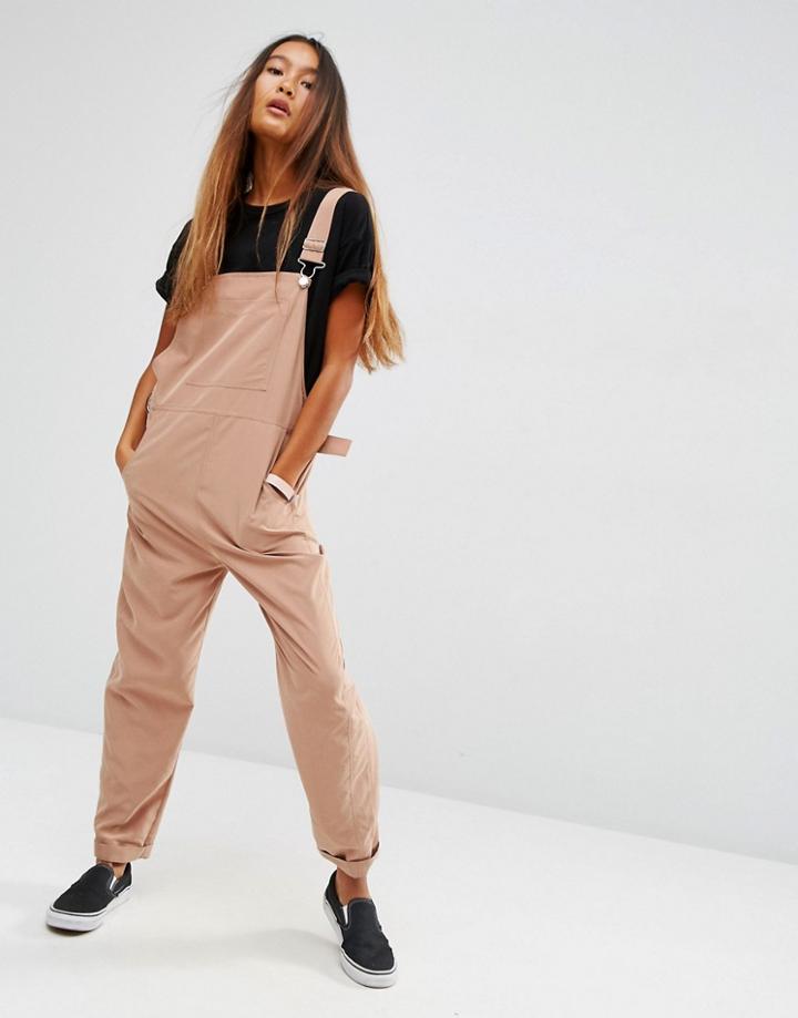Asos Relaxed Soft Overall - Tan