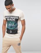 Hype T-shirt With Flroal Statement - Beige